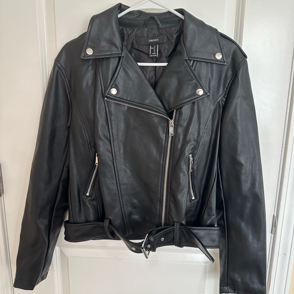 Forever 21 Cropped Faux Leather Jacket